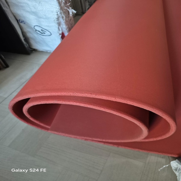 Red Silicon Rubber Sheet - Color: Multicolor