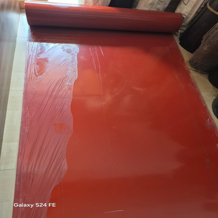 Red Silicon Rubber Sheet - Color: Multicolor