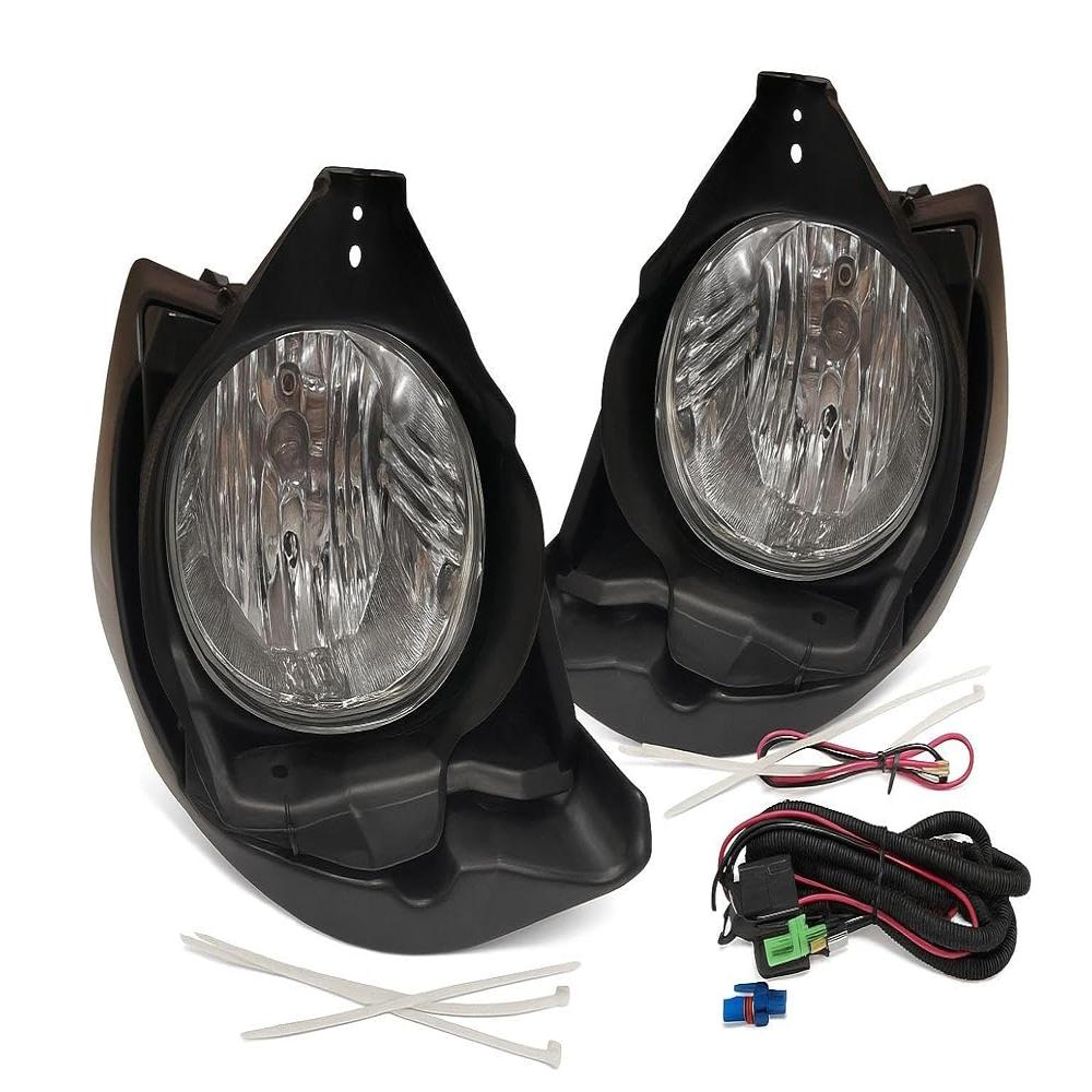K D Fog Lamp Set for Fortuner 2004-2011 Complete Kit with Covers & Wiring Black