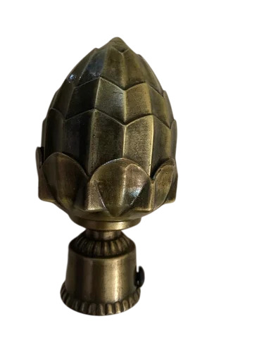 2.5 Inch Brass Curtain Rod Finials - Color: Yellowish Brown