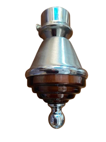 Stainless Steel Oval Curtain Rod Finial - Color: Silver