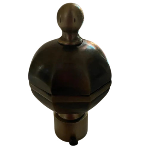 3 Inch Brass Curtain Finial - Color: Yellowish Brown