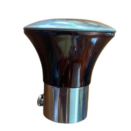 2.5 Inch Stainless Steel Curtain Finials - Color: Brown And Silver