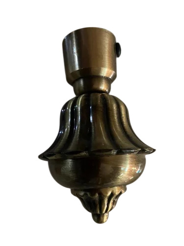 3.5 Inch Brass Curtain Rod Finial - Color: Yellowish Brown