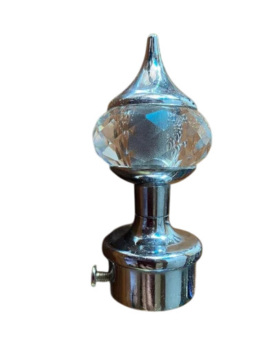 Silver Stainless Steel Glass Curtain Finial - Finish: Polishing