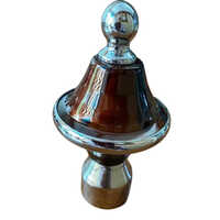 4 Inch Stainless Steel Curtain Finials - Color: Brown And Silver