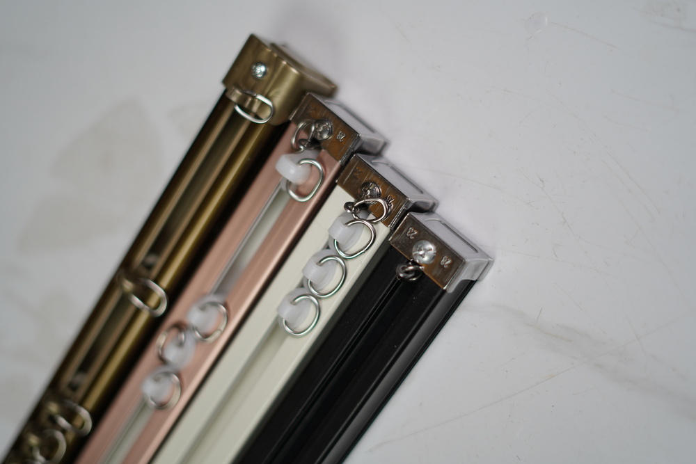 Jumbo Silent Curtain Track - Color: White