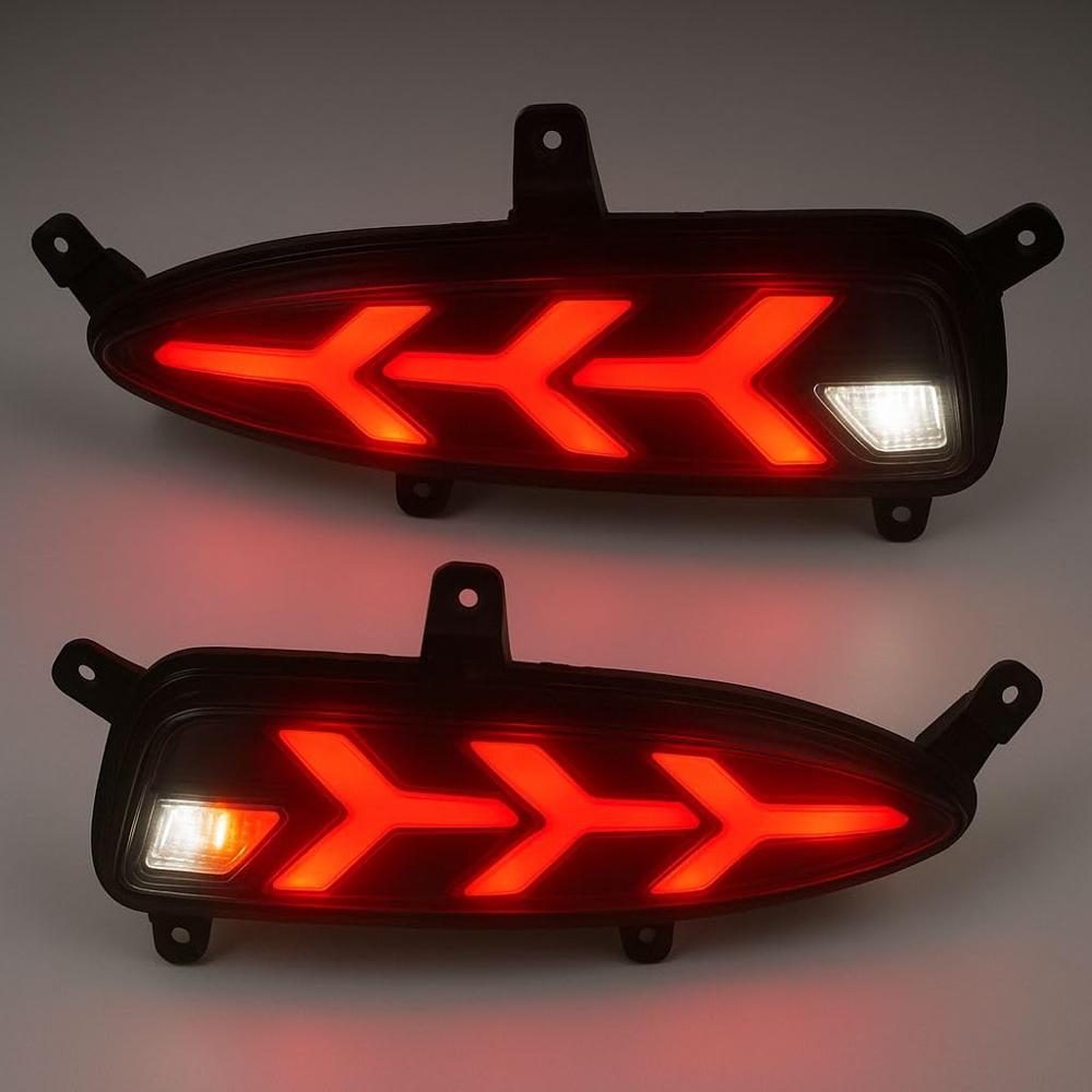 K D Led Bumper Reflector Lights For Hyundai I 20 Type 2 Left & Right Side 2018-2020