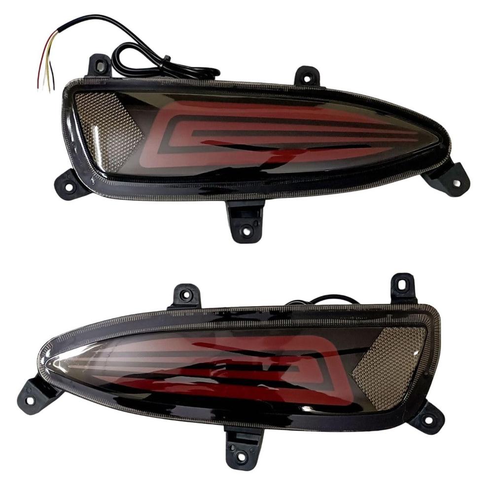 K D Led Bumper Reflector Lights For Hyundai I 20 Type 2 Left & Right Side 2018-2020