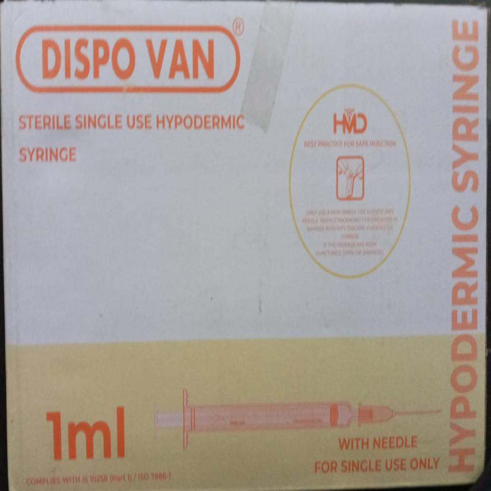Single Use Hypodermic Syringe 1ML