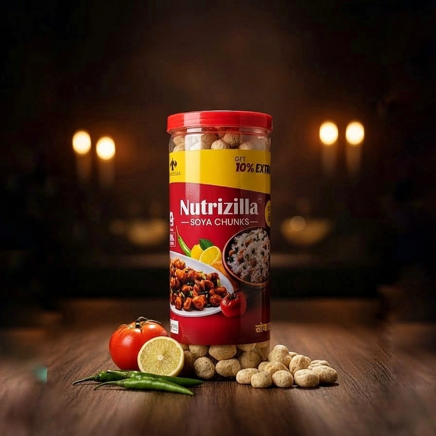 200 ग्राम Nutrizilla सोया मिनी चंक्स जार