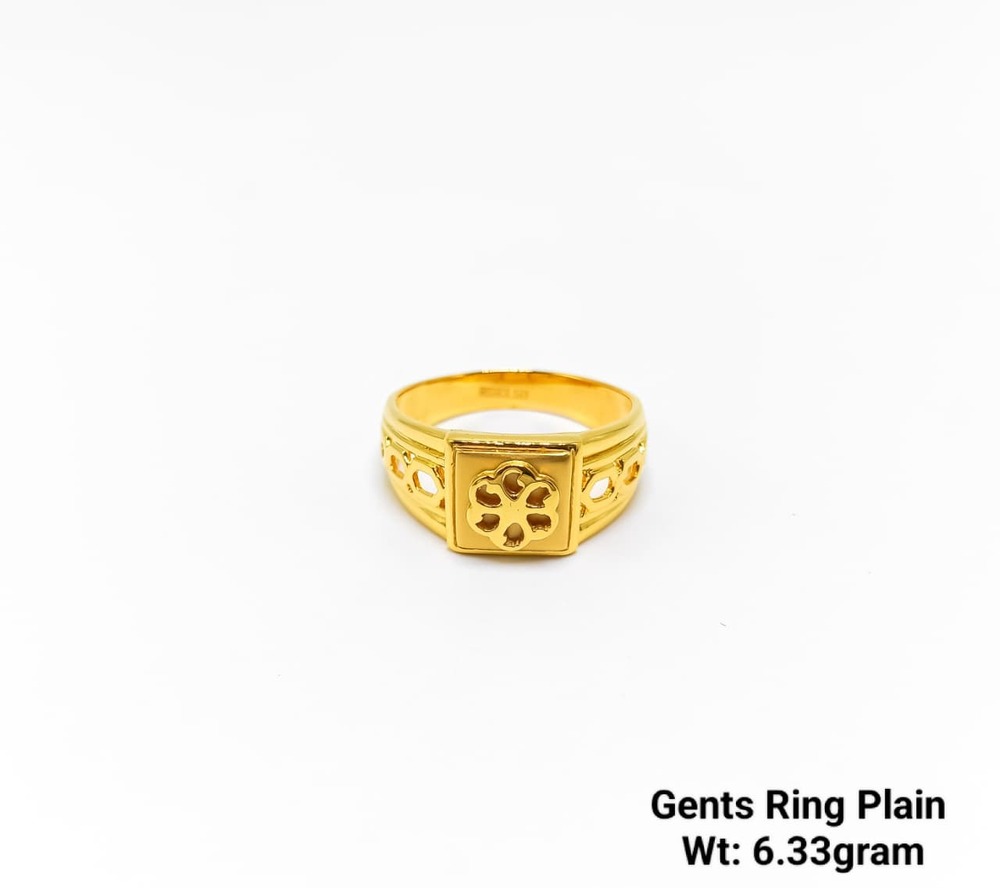 92% New Design Gold Gents Ring Plain