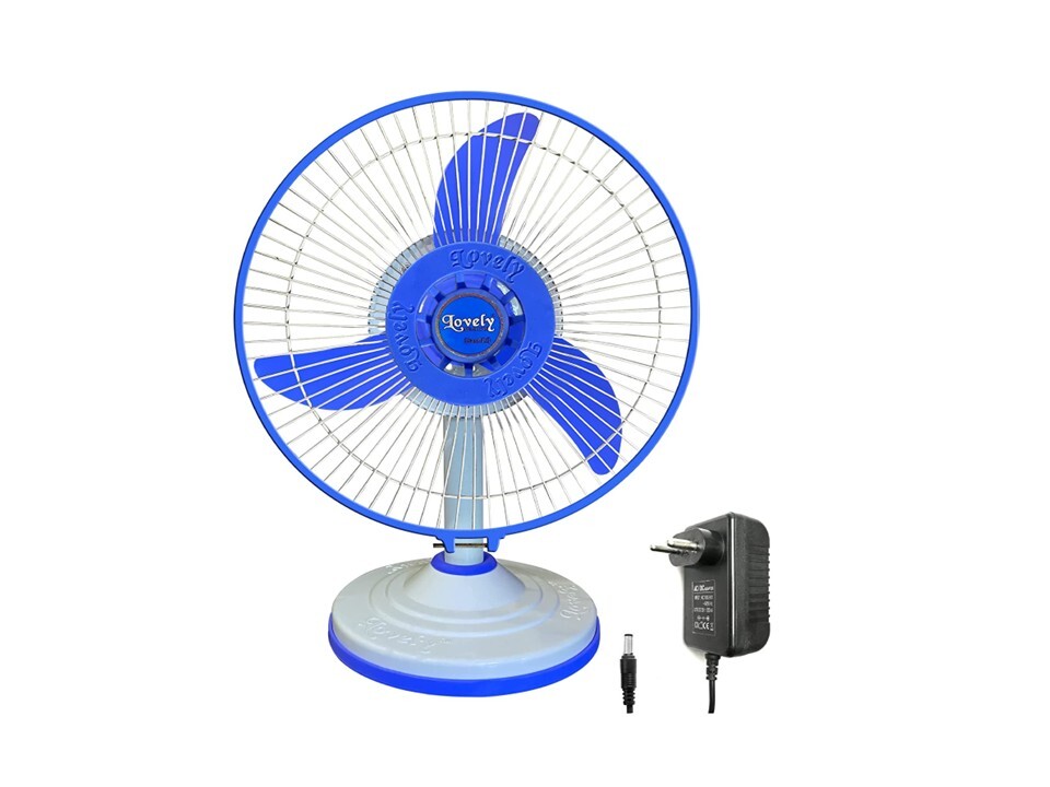 Sanchi 12V 30W 12 Inch Ac-Dc Table Fan - Color: Various Available
