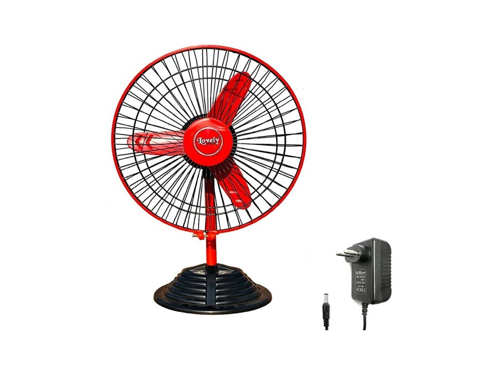 Mini 12V 6W 9 Inch Ac-Dc Table Fan - Color: Various Available