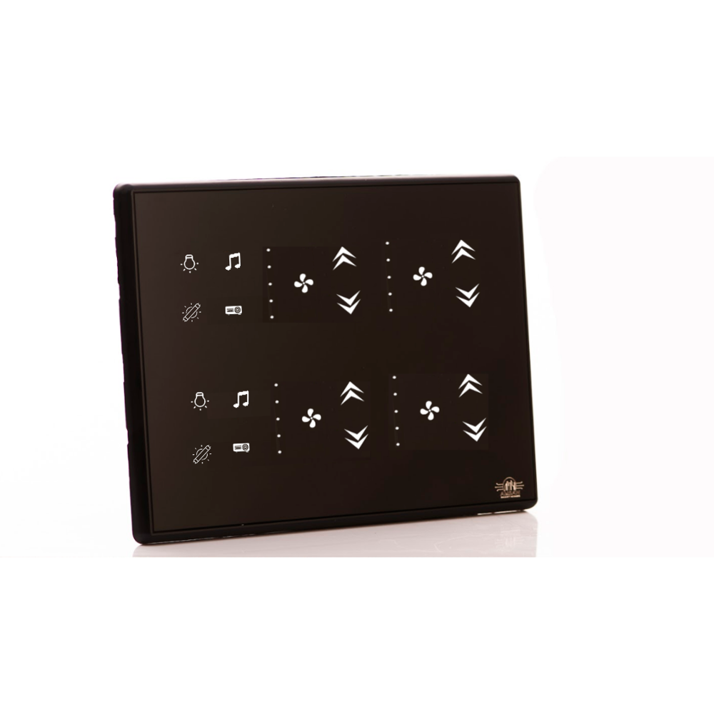 Touch 8 Switch 4 Fan - Color: Black