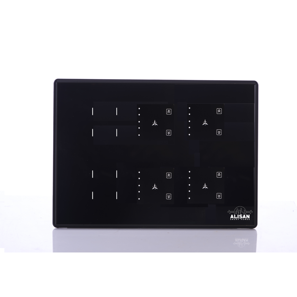 Touch 8 Switch 4 Fan - Color: Black