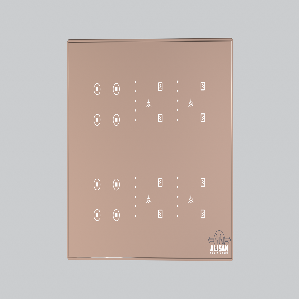 Touch 8 Switch 4 Fan - Color: Black