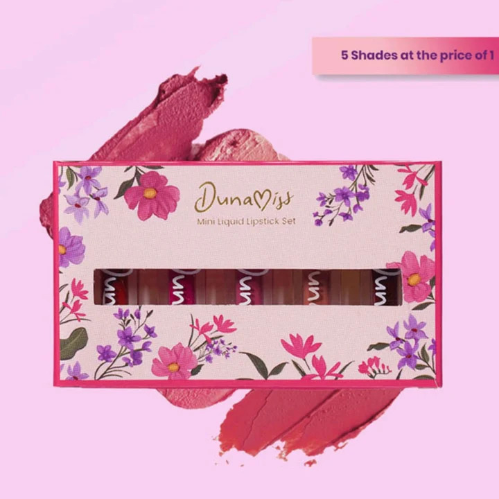 Paraben And Sulphate Free Mini Liquid Lipstick Set - Color Code: Multiple