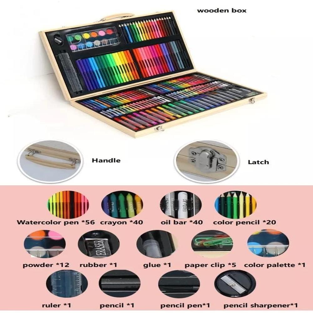 180 Pc Color Kit - Binding: Portable Carry Case With Snap Lock Clamshell Opening Dual Side Storage