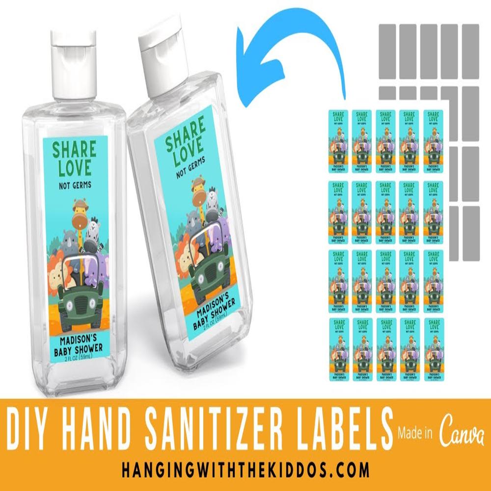 Hand Sanitizer Bottle Sticker