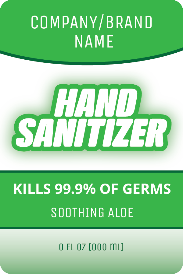 Hand Sanitizer Bottle Sticker