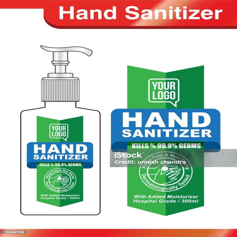 Hand Sanitizer Bottle Sticker
