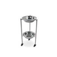 Hhc-045 Double Bowl Stand - Color: Silver