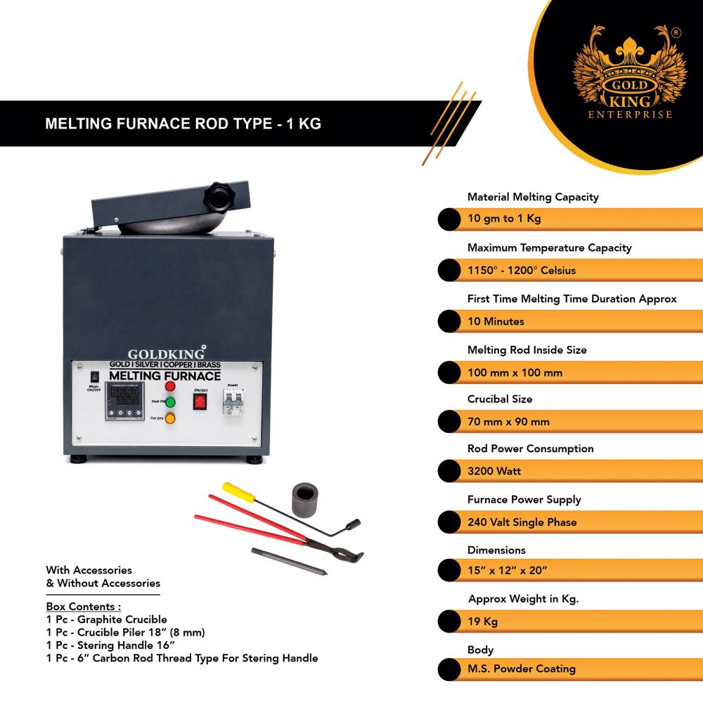 1 Kg Gold Melting Machine - Color: Grey