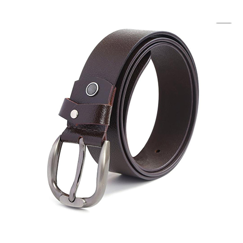 Brown Leather Belt Full grain print split with aloy buckle with tongue on buckle