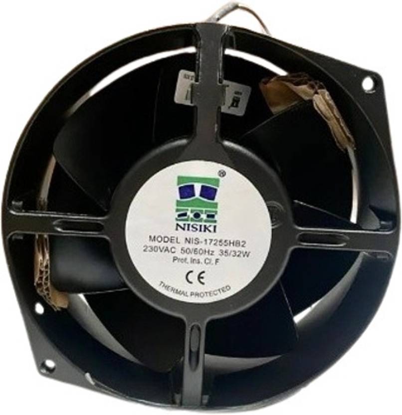 NISIKI NIS-17255HB2 230V-35W DC Brushless Air Cooling Fan 17255mm 2Pin Fan with Heat Sinks All in one Cooler Black Metal