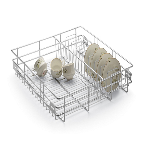 Cup & Saucer Basket - Color: Silver