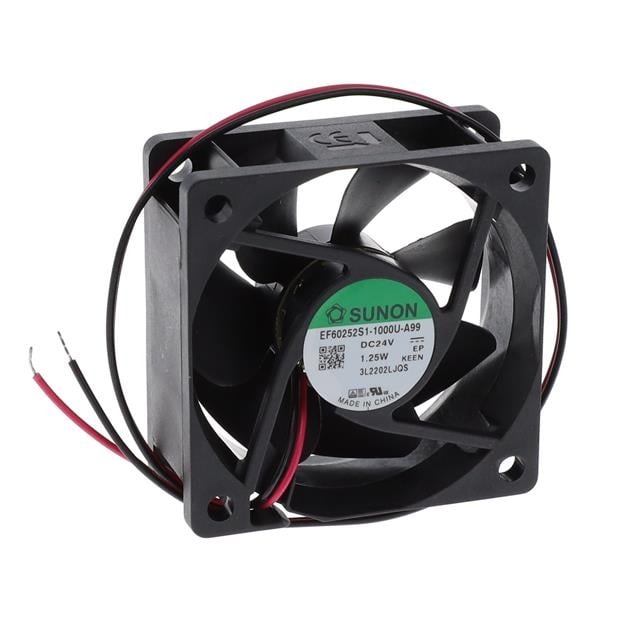 SUNON EF60252S1-1000U-A99 24V DC 1.25W 8025mm Industrial PLASTIC Axial Cooling Fan