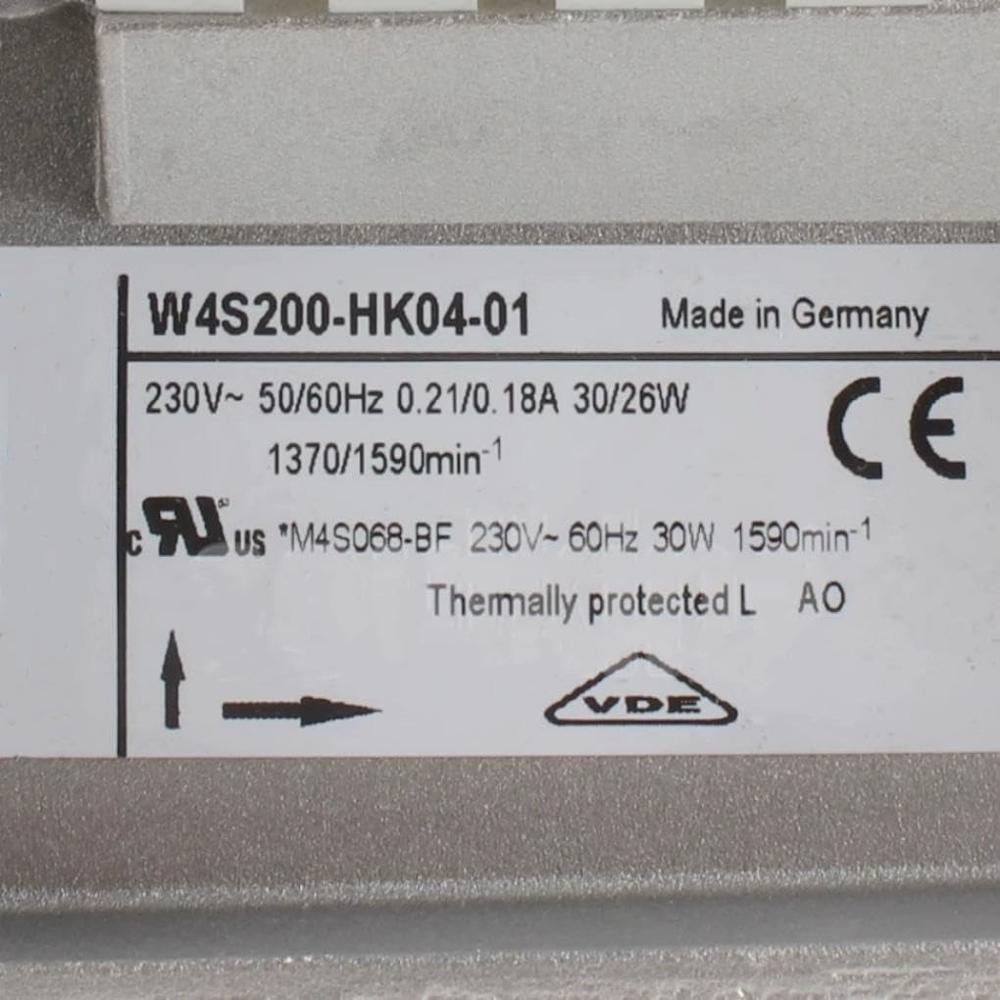 Ebm Papst W4s200-hk04-01 M4s068-bf 230v Ac 0.21/0.18a 30/26w 22580mm Metal Industrial Cooling Fan - Color: Silver