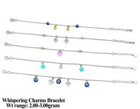 92.5 New Design Silver Whispering Charms Bracelet