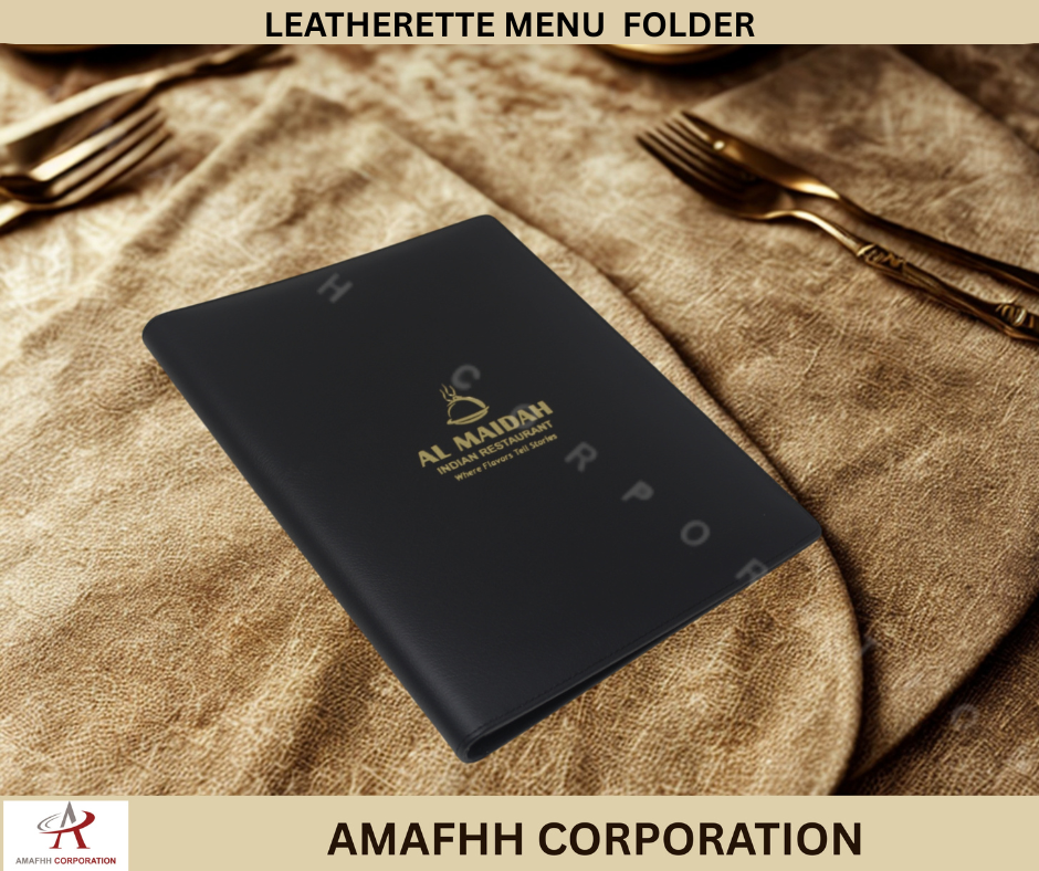 Leaatherette Menu Folder - Color: Black