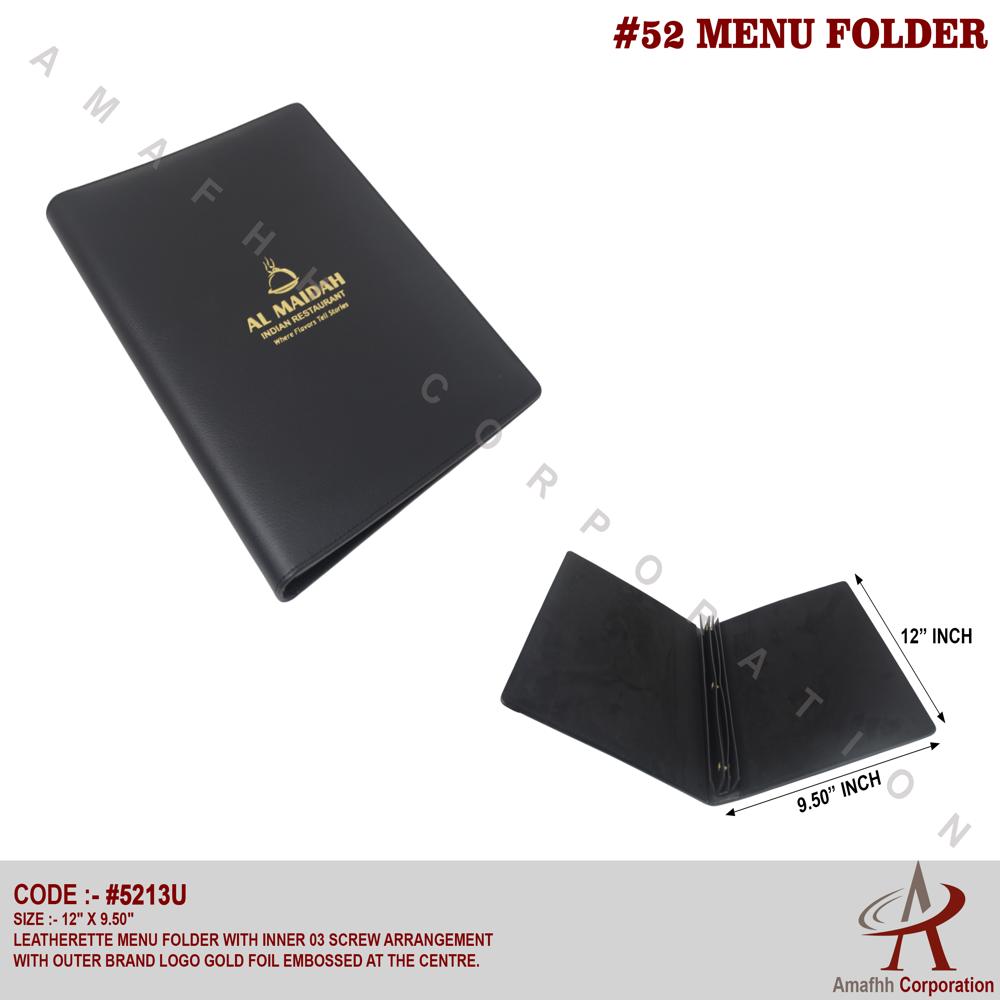 LEAATHERETTE MENU FOLDER