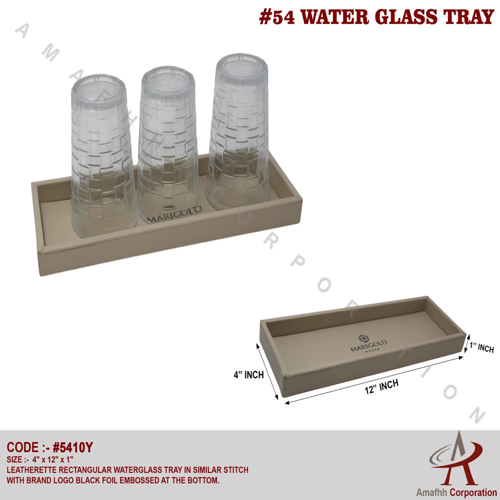 Leatherette Water Glass Tray
