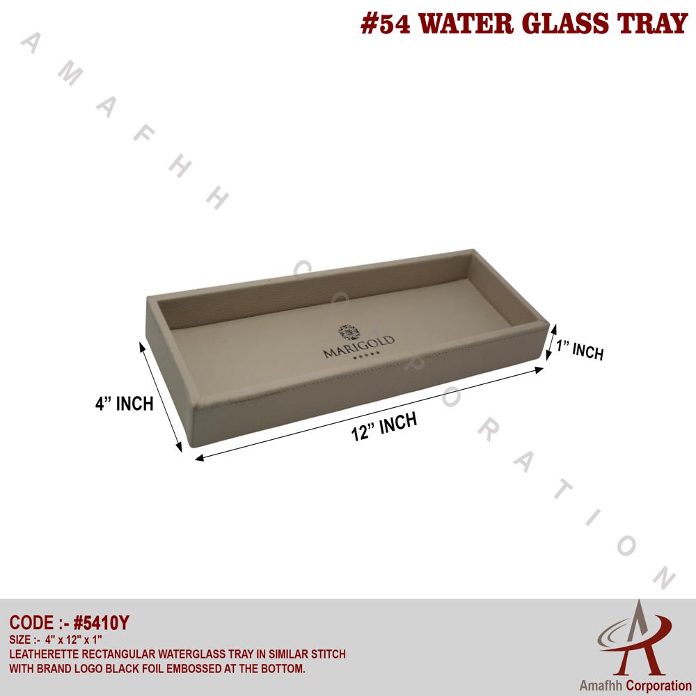 Leatherette Water Glass Tray
