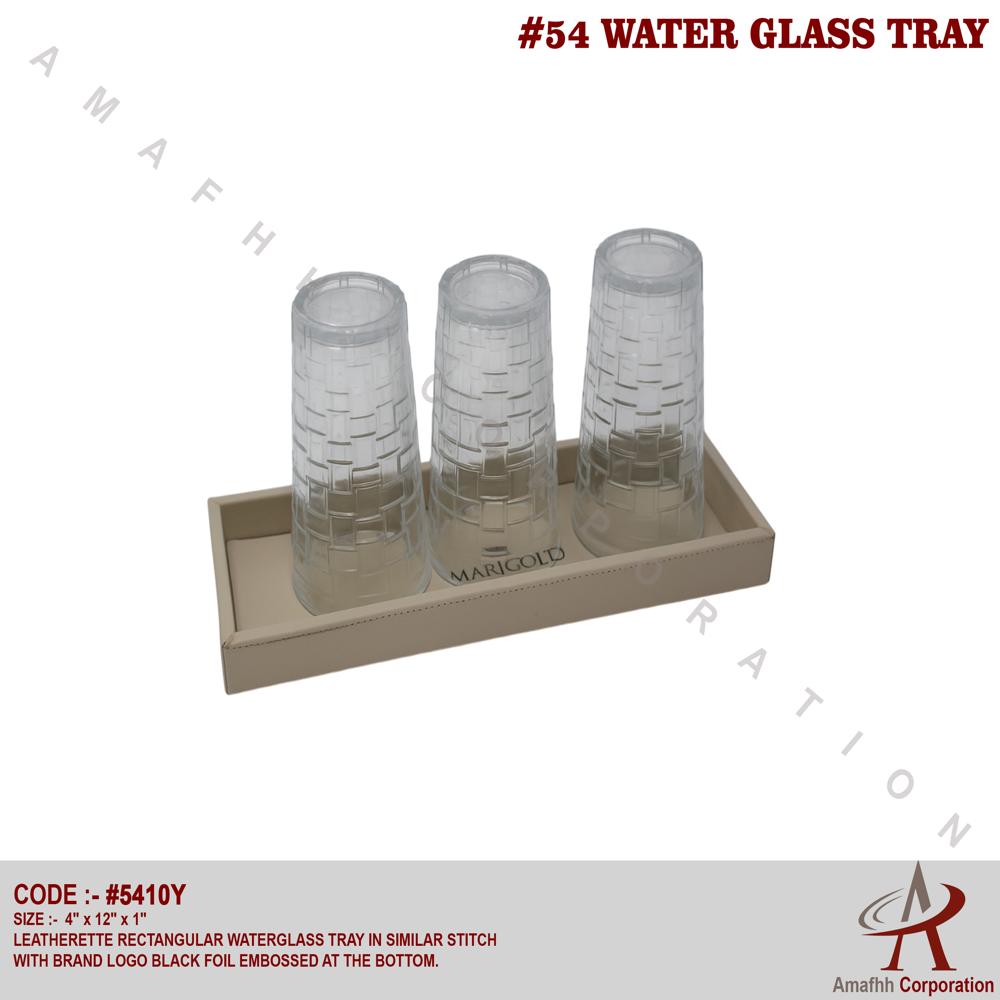 Leatherette Water Glass Tray