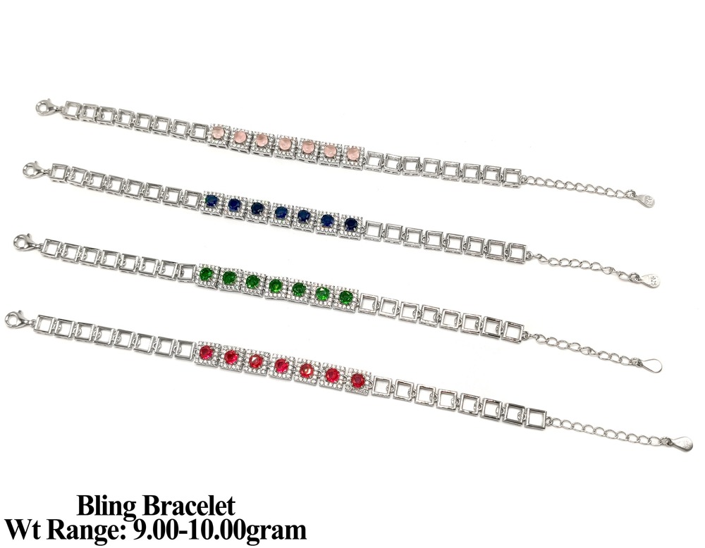 92.5 New Design Silver Bling Bracelet