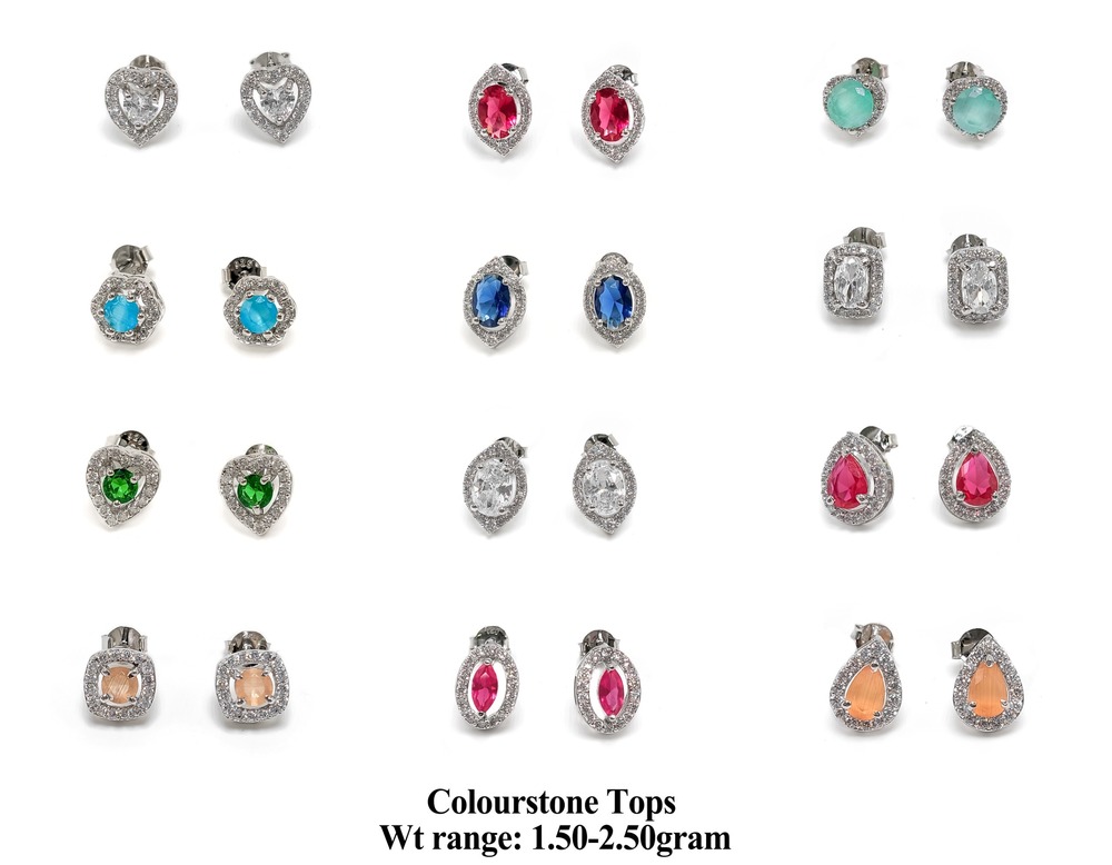 92.5 New Design Silver Colour Stone Tops