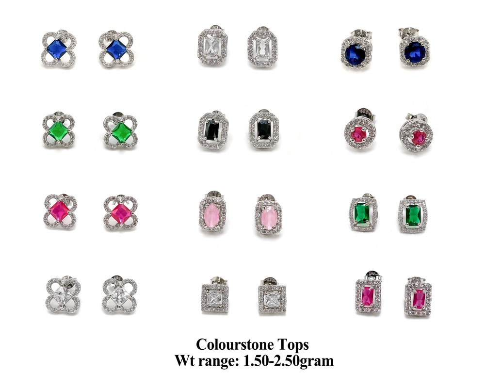 92.5 New Design Silver Colour Stone Tops