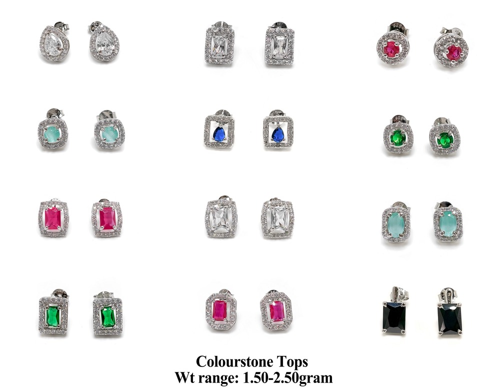 92.5 New Design Silver Colour Stone Tops