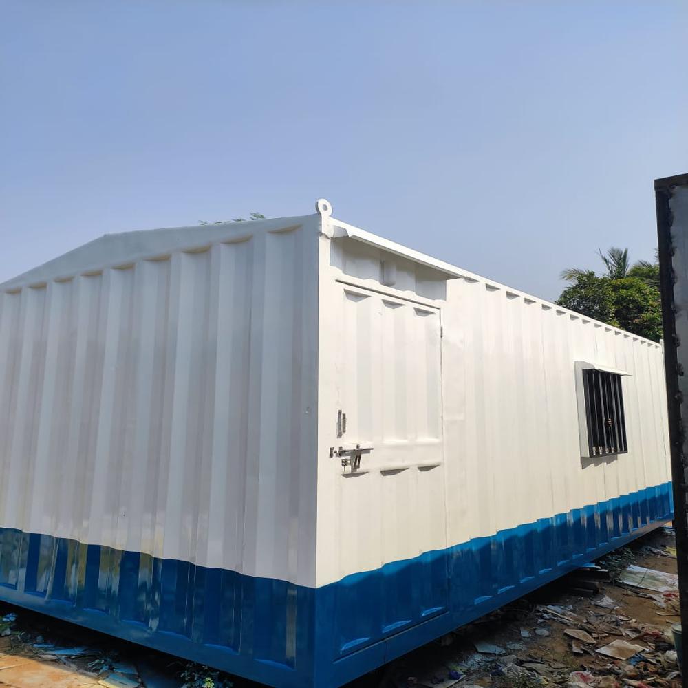 Modular Portable Office Cabin - Container Steel, 40x8 Feet, Custom Color Option | High Wind Resistance, Aluminum Sliding Windows, Ms Doors