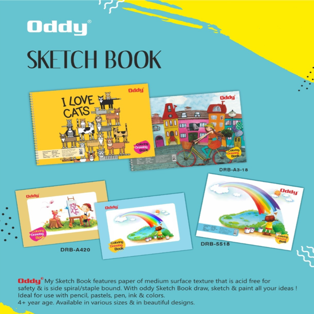 Oddy Drawing Book - Feature: Eco-Friendly