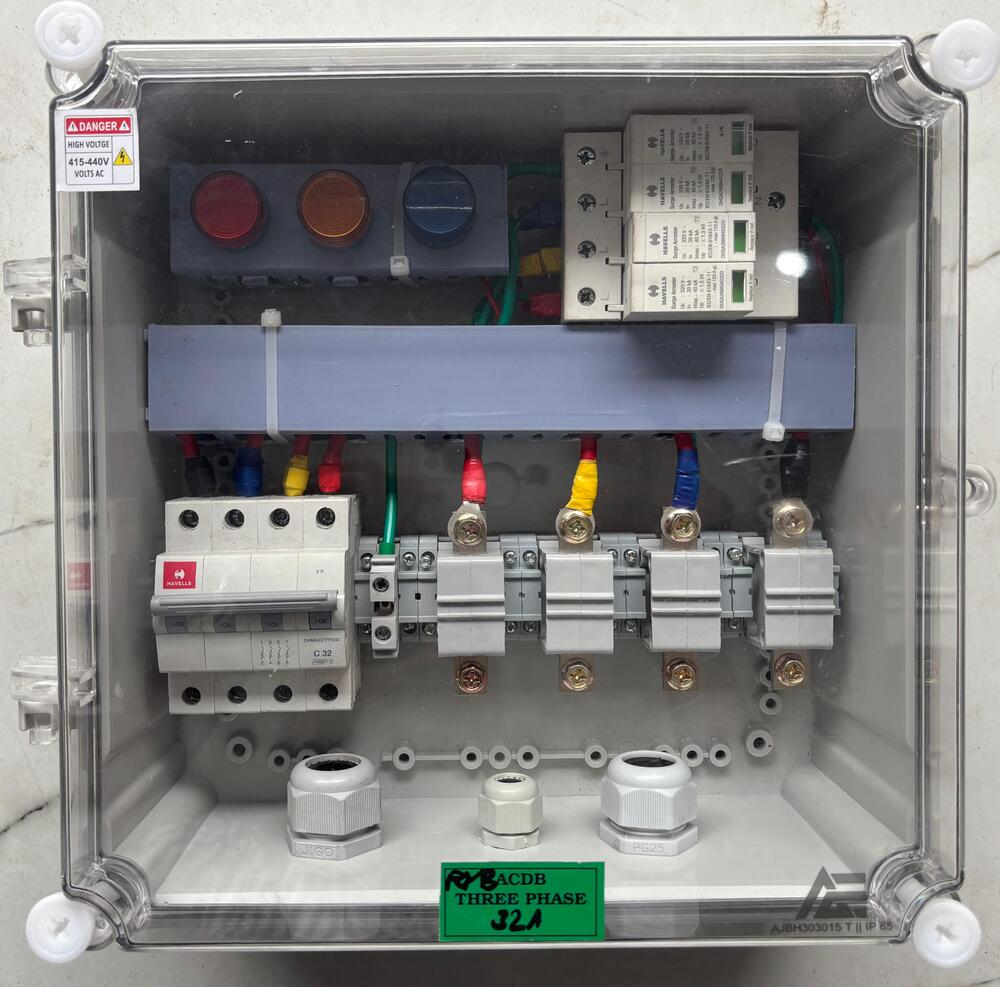 3PH Solar ACDB DCDB Combo 63 AMP Box