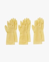 Rubbar Hand Gloves - Natural Rubber Latex, 12 Inch, Red | Waterproof, Chemical Resistant, Textured Grip, Cotton Flock Lined
