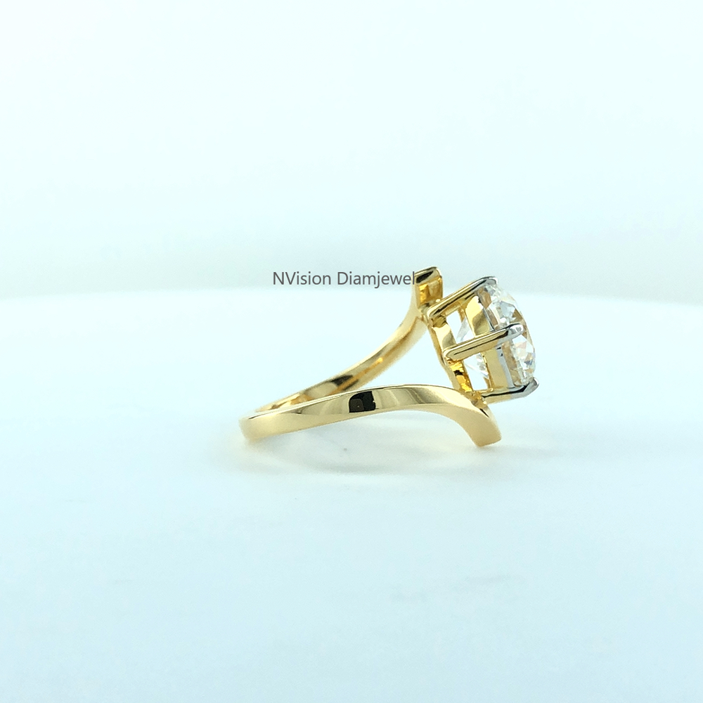 Eternal Sparkle 14KT Gold Lab Grown Solitaire Diamond Ring