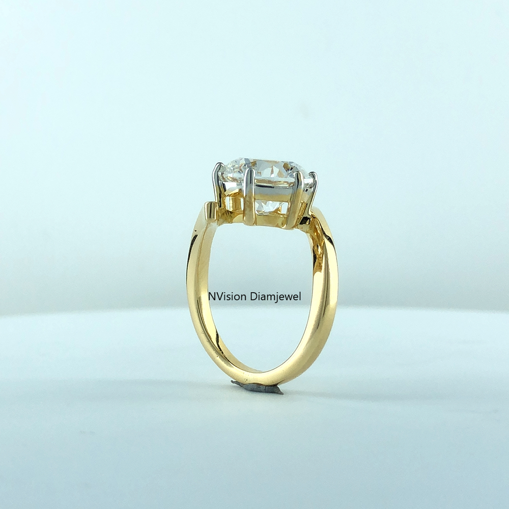Eternal Sparkle 14KT Gold Lab Grown Solitaire Diamond Ring