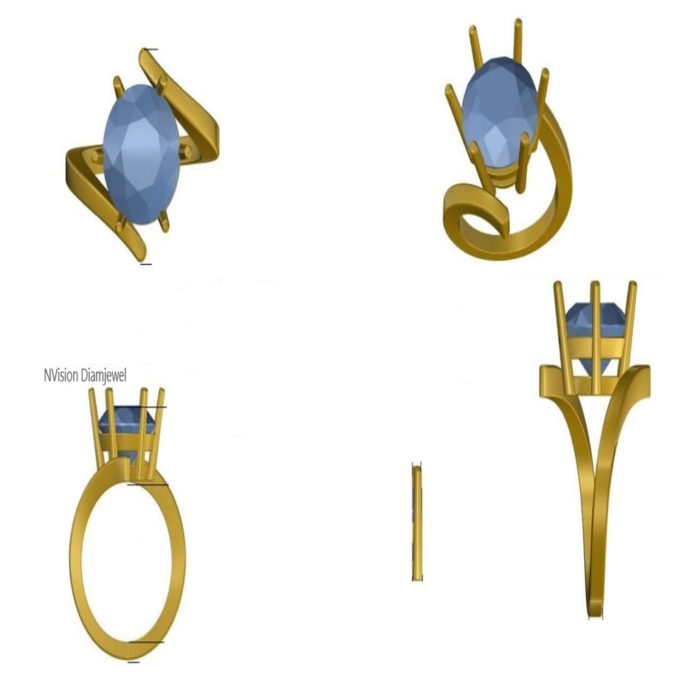 Eternal Sparkle 14KT Gold Lab Grown Solitaire Diamond Ring